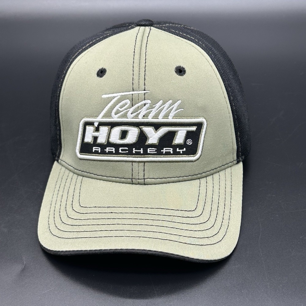 Team Hoyt Archery Trucker Hat Cap Green Black Mesh Adjustable Snapback